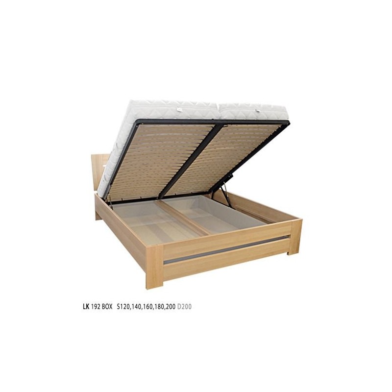 Łóżko bukowe drewniane z pojemnikiem LK 192 BOX