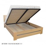 Łóżko bukowe drewniane z pojemnikiem LK 192 BOX